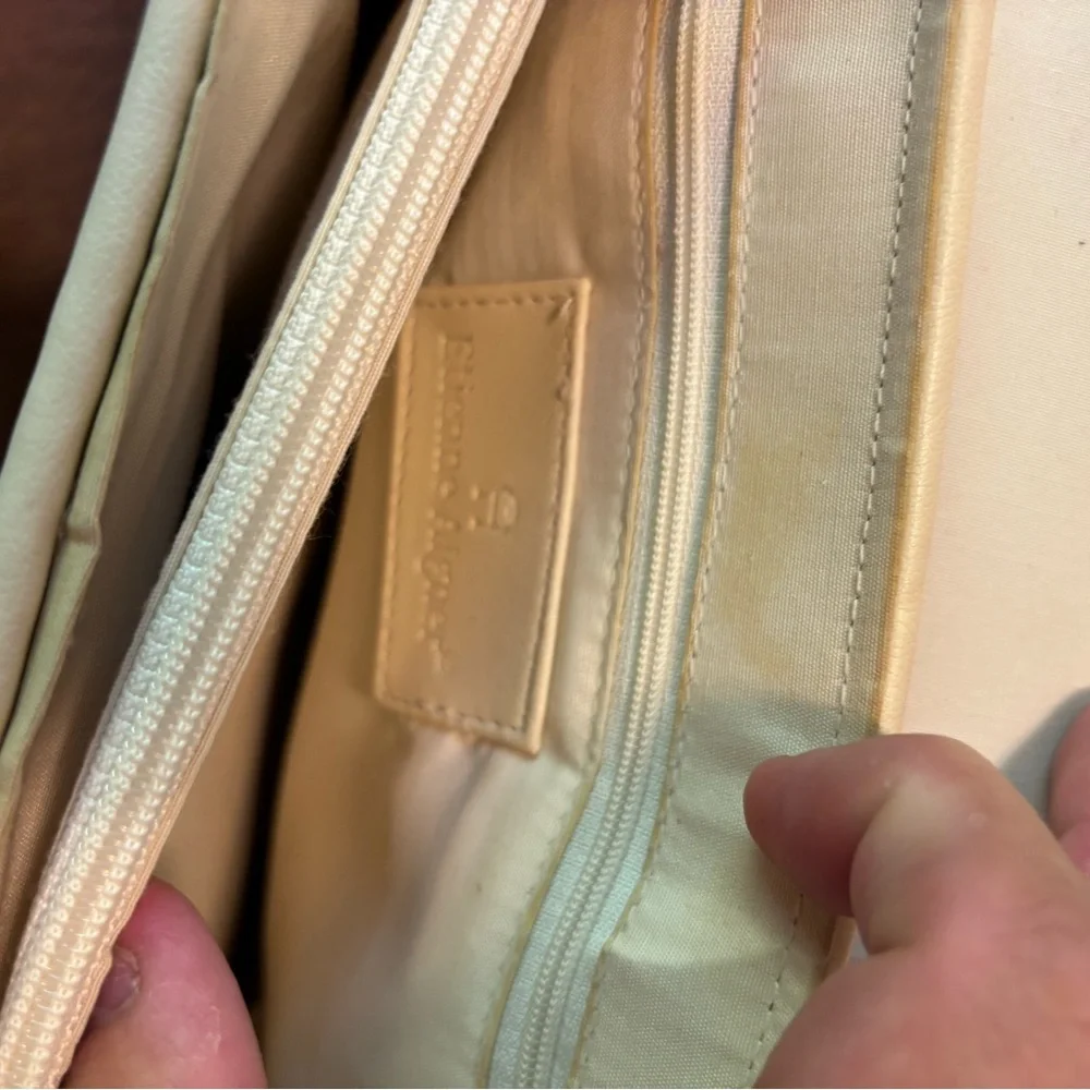 Etienne Aigner Cream Woven Crossbody Bag - Picture 5 of 7